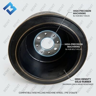 W50 Milling Solid Tire 2136678 Road Milling Machine Wheel Assembly Road Construction